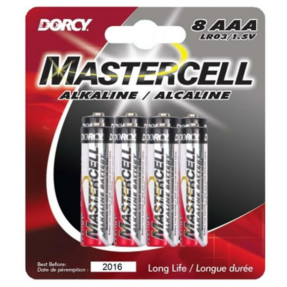 Dorcy International 41-1638 8 Piles Maîtresses AAA Piles Alcalines