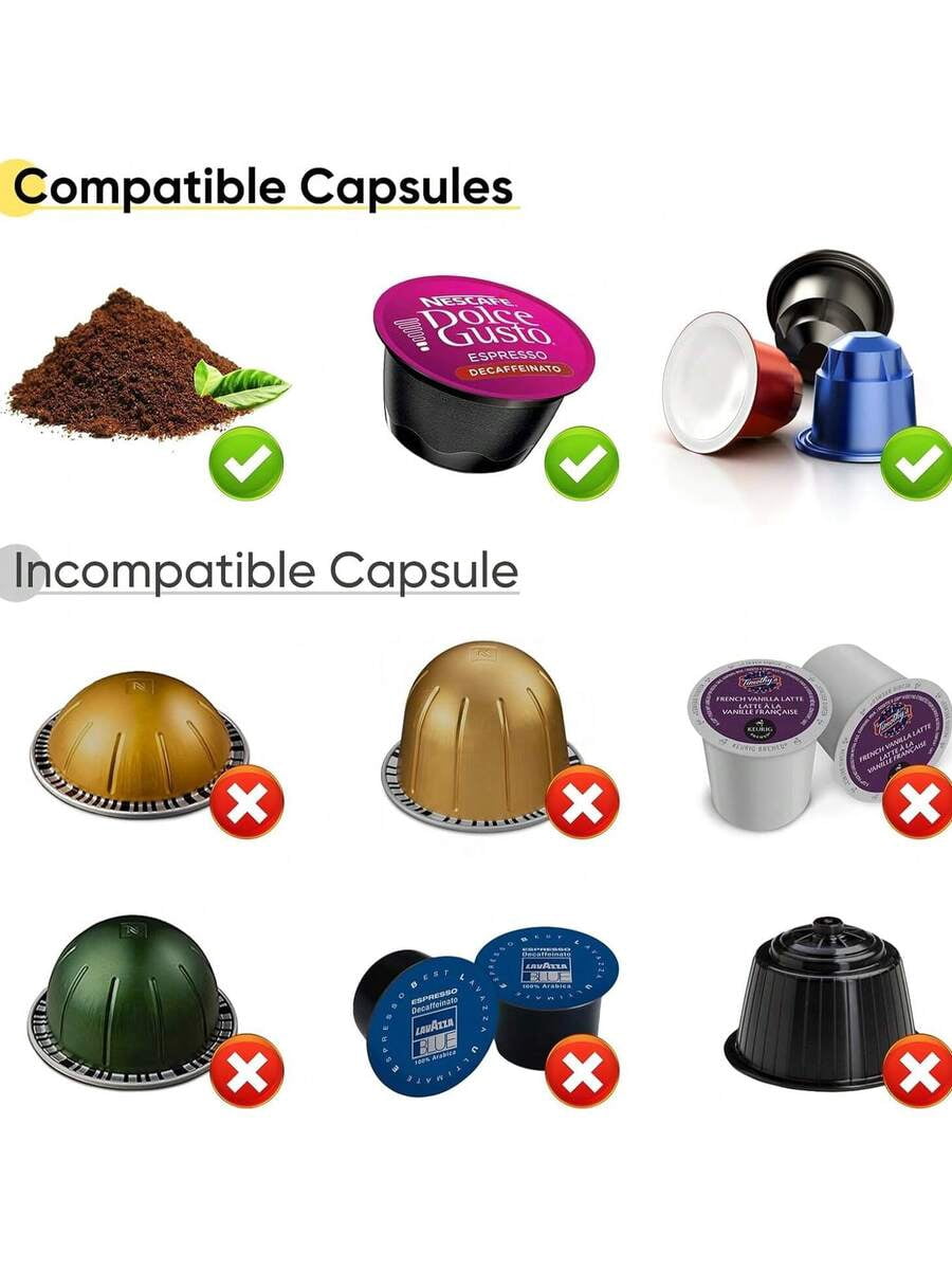 Portable Coffee Maker For Travel, Portable Electric Espresso Machine, Car Self-Heating Coffee Maker With USB-DC, Travel Coffee Machine For Camping, Compatible With NS Capsules & Ground Coffee
