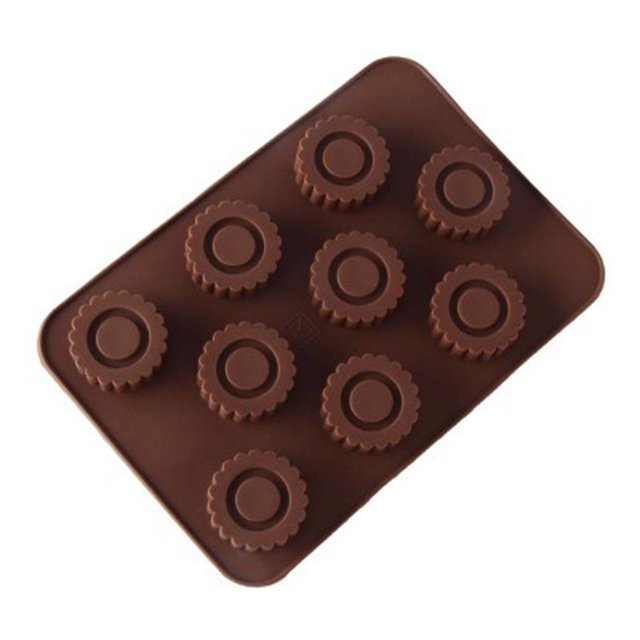 Liquidation 2026 Moule en Silicone à 9 Trous pour Fleurs Chocolat Gâteau Gelée Pudding Savon Forme Ronde