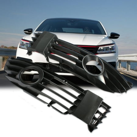 Front Lower Grille Pair Front Lower Bumper Fog Light Bumper Grille Grilles LH RH For VW Passat B5.5 2001-2005 ()