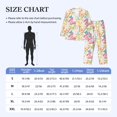 thumbnail image 3 of Bingfone Men's Pajama Set 2 Piece Loungewear PJs, Long Sleeve with Pajama Pants-Retro Colorful Butterfly, 3 of 7