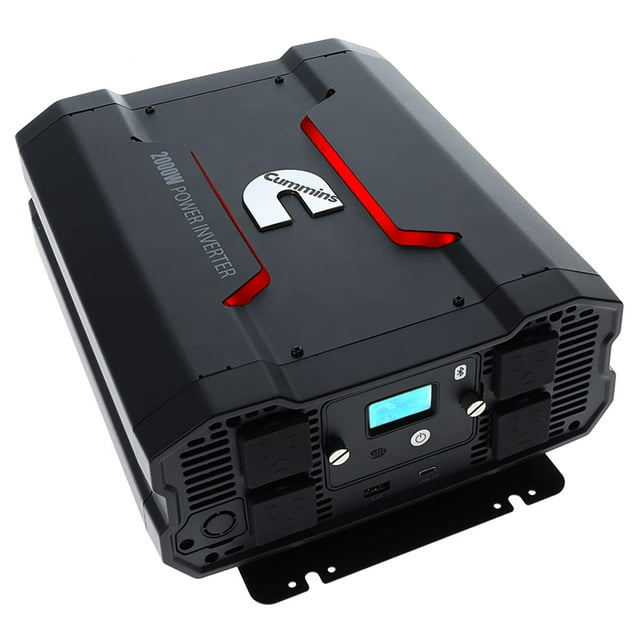 Inversor Cummins CMN2000W 2000W de 12 V a 110 V con 4 salidas de corriente alterna