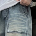 thumbnail image 4 of WOYY Toddler Boys Casual Denim Jeans Kids Straight Leg Elastic Waist Pants, Sizes 3-4T, 4 of 7