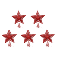 thumbnail image 1 of Adorno para Navidad Con Purpurina 20 Cm Navideña Cinco Puntas () Rojo, 1 of 8