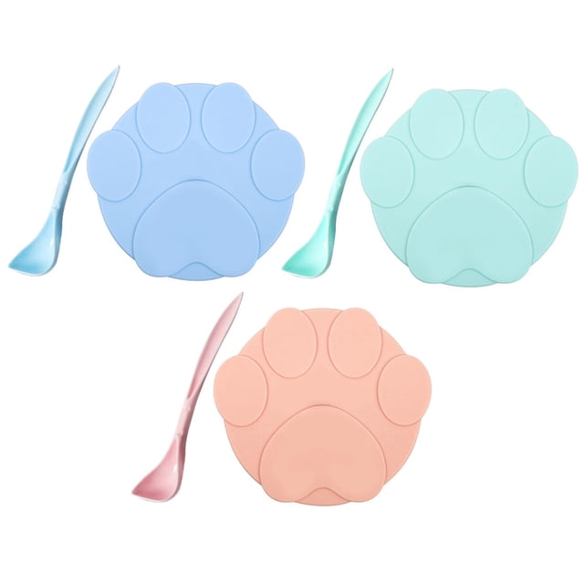 OUNONA 6Ud Tapas Selladoras Y Cucharas De Silicona Para En De Mascotas