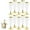 gold, variant on ACDANC 10Pcs Champagne Flutes Plastic 5 oz Extended Height Stem Party Cups Disposable Clear Cups for Parties Wedding Decoration Friend Gathering Gold