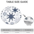 thumbnail image 6 of Blue Christmas Snowflake Pattern Round Fitted Tablecloth with Elastic Edge,Dining Table Cover Waterproof,Outdoor Round Tablecloth for Camping,Dining,Indoor and Outdoor, 6 of 7
