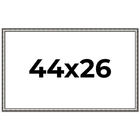 44x26 Frame Silver Real Wood Picture Frame Width 1.125 Inches | Interior Frame Depth 0.5 Inches |