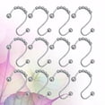 thumbnail image 5 of MLINS 36 pcs  Shower Curtain Hooks S Shaped Roller Beads Hooks Metal Shower Curtain Hooks, 5 of 8