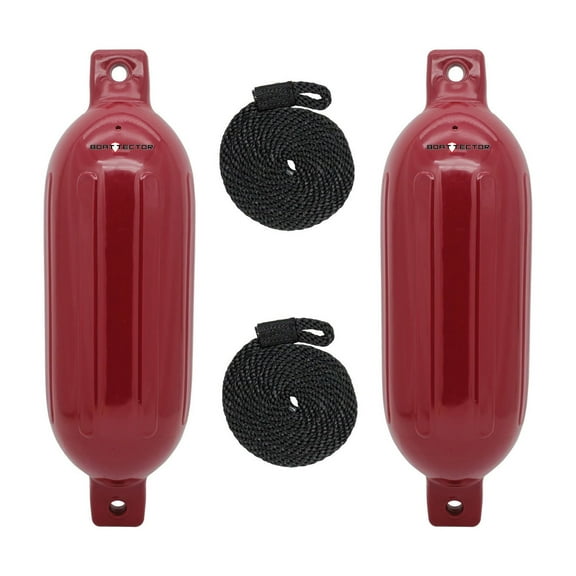 Extreme Max 3006.7589 BoatTector Inflatable Fender Value 2-Pack - 4.5" x 16", Cranberry
