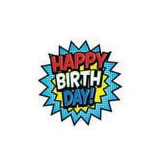 POW! WHAM! Happy Birthday! Edible Frosting Photo Cake Topper