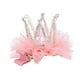 thumbnail image 3 of 2 horquillas de malla tridimensionales con forma de corona y diamantes para el pelo, accesorios para niñas (rosa), 3 of 5