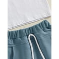 thumbnail image 6 of Bagilaanoe 2pcs Toddler Baby Boy Shorts Set Short Sleeve Letter Print T Shirt Tops + Shorts 6M 12M 18M 24M 3T Kids Casual Summer Clothes, 6 of 8