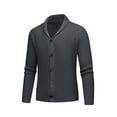 thumbnail image 2 of Xzbqbs Mens Casual Jackets Button Down Slim Fit Stretch Knit Sweater Cardigan Jacket Fashion Lightweight Collared Fall Winter Coats, 2 of 8