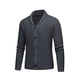 thumbnail image 1 of Blusa y camisa de manga larga con cuello vuelto para hombre, moda otoño/invierno, color liso, manga larga, cuello abotonado, suéter de punto, cárdigan, blusa de poliéster para hombre, 1 of 8