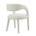 thumbnail image 4 of Side Dining Chair, Ivory White, Fabric, Kitchen Cafe Bistro Hospitality Restaurant, Modern Contemporary HB35935, 4 of 10