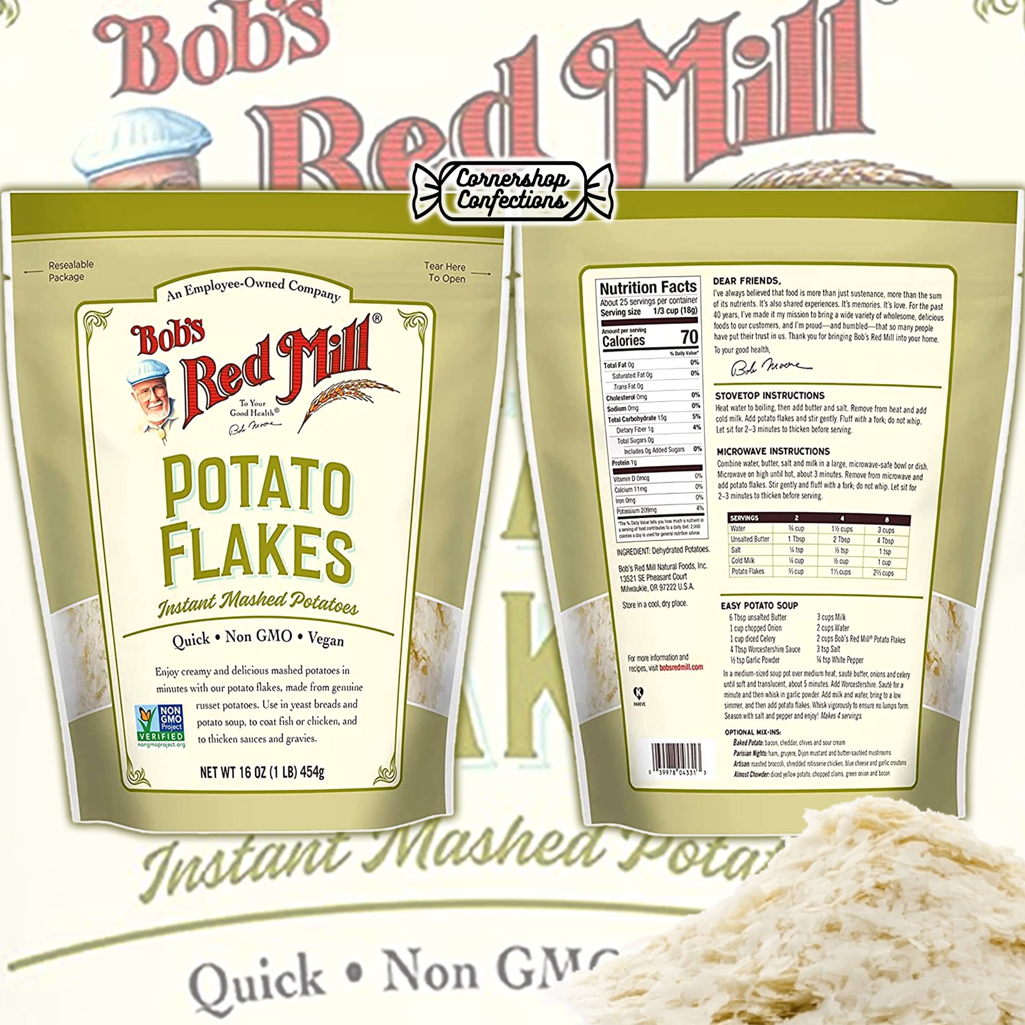 Bob's Red Mill Potato Flakes Instant Mashed Potatoes Bundle