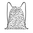 thumbnail image 1 of Saiise Fish Bones Pattern Sports Drawstring Backpack - String Swim Gym Bag with Wet Proof Pocket for Women&Men-Medium, 1 of 6