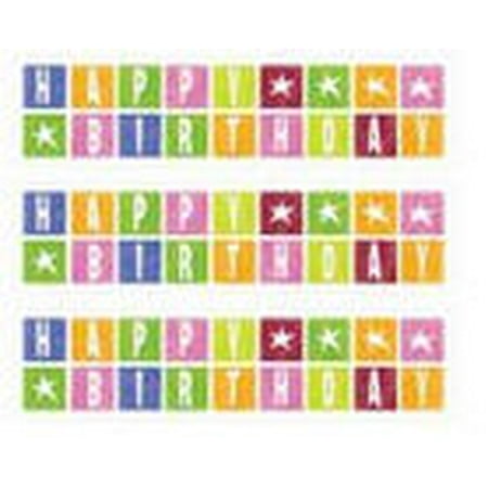 Happy Birthday Photo Border - Happy Birthday Edible Photo Image Cake Border Decoration
