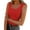 Tank Tops for Women Plus Size-Red, variant on Homenesgenics Tank Tops for Women Plus Size Women's Fashion Summer V Neck Leisure Three-quarter Sleeve Solid Brown XXL