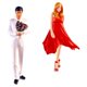 thumbnail image 4 of Mini figuras de pareja de bodas, figuras de personas pintadas a mano 1:64, figura de mesa de arena de resina, modelo de personas pequeñas para escena, 4 of 8