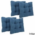 thumbnail image 2 of 19-inch Squared Microsuede Tufted Dining Chair Cushion (Set of Four) - Hunter Green, 2 of 7