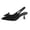 Black, variant on Womens Bow Slingback Kitten Heels Pointed Toe Dress Pumps Elastic Strap Closed Toe Low Heel Non-Slip Rubber Outsole Black,Size 5.5