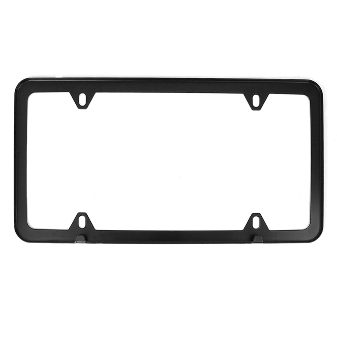 2x Black Carbon Fiber License Plate Tag Frame For Front /& Rear Bracket w// Screws