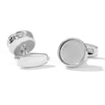 thumbnail image 3 of Cufflinks Generic para hombre, elegante estampado de galones de aleación plateada, 3 of 3