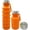 Orange, variant on Collapsible Water Bottle (Black) - Reusable, BPA Free, Silicone, Foldable Portable & Leak Proof - Sports Water Bottle with Carabiner