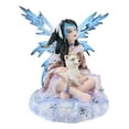 thumbnail image 2 of Ebros Winter Frozen Tribal Eskimo Fairy With Snow Wolf Cub Pup Pet Figurine, 2 of 6