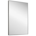 thumbnail image 2 of Benjara BM239306 Rectangular Thin Wooden Frame Mirror, Silver, 2 of 5