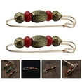 thumbnail image 2 of GOOHOCHY 2pcs broche retro broche suéter clip de chal de chales clip accesorio de ropa para mujeres, 2 of 7