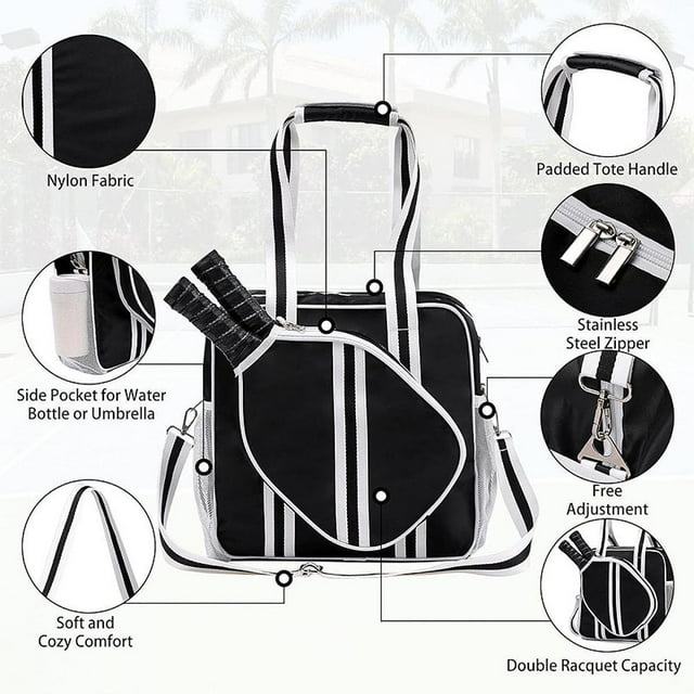 Bolso de Pickleball, bolso de mano de Pickleball, bolso cruzado grande portátil para Fitness para mujeres y hombres, bolso de paleta de Pickleball,