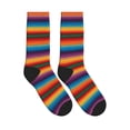 thumbnail image 4 of Unisex Mexican Sarape Pattern Novelty Ankle Socks Colorful ComfortSoft Lightweight Sports Athletic Socks, 4 of 7