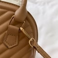 thumbnail image 6 of ZTTD Ladies Fashion Solid Color Leather Versatile Handbag Double Zipper Messenger Bag A, 6 of 8