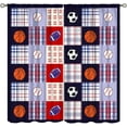 thumbnail image 3 of Basketball Curtains for Boys Bedroom Decor,Blue Red Navy Football Soccer Baseball Sports Window Treatment Set for Kid Teen Living Room Nursery 2 Panel Sets,42x54 Inch, 3 of 6