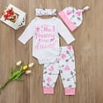 thumbnail image 4 of Calsunbaby Newborn Baby Girls Clothes Romper Jumpsuit + Floral Pants Leggings Outfit Set, 4 of 6