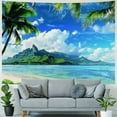 thumbnail image 4 of PRATYUS Summer Beach Theme Photo Hawaiian Ocean Blue Sky Seaside Tropical Palm Trees Luau Birthday Party Decor Banner  40x60inch, 4 of 6