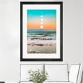 thumbnail image 2 of Giant Art 24x36 Beach Moon Matted and Framed in Orange, 2 of 3