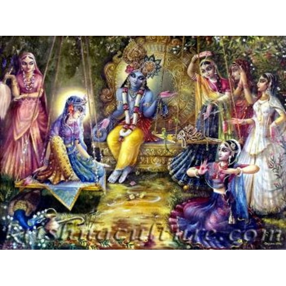 KrishnaCulture Radha in Balance CV106TB Canvas Art 9X12"