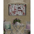 thumbnail image 6 of Outdoor TV Cover 52 to 55 Inch Weatherproof, White Christmas Snowmen Waterproof TV Screen Protector for Outside Decor with Zipper and Pocket 52"L x 30"H , Red Xmas Poinsettia Balls Deer, 6 of 7