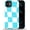 Blue Twist Check, variant on for iPhone 11 Case, [Hybrid 2-Layer Hard Shell] Military-Grade Protection, All-Around Shockproof, Silicone Protective Phone Case for iPhone 11 - Coloring Mushroom