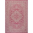 thumbnail image 3 of JONATHAN Y SMB101G-9 Sinjuri Medallion Textured Weave Fuchsia/Light Gray 9 ft. x 12 ft. Indoor/Outdoor Area Rug, Pet Friendly, Stain Resistant, Easy to Clean, for Patio, Living Room, Bedroom, 3 of 8