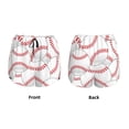 thumbnail image 5 of Lsque Baseballs Printed Women's Running Shorts with Liner Pockets,Elastic Quick Dry Workout Athletic Gym Yoga Shorts,Womens High Waist Shorts-Large, 5 of 9