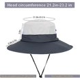 thumbnail image 6 of Sun Hat for Women UV Protection Bucket Fishing Hat with Ponytail-Hole, Foldable Outdoor Sun Hats Mesh Wide Brim Beach Hat, 6 of 10