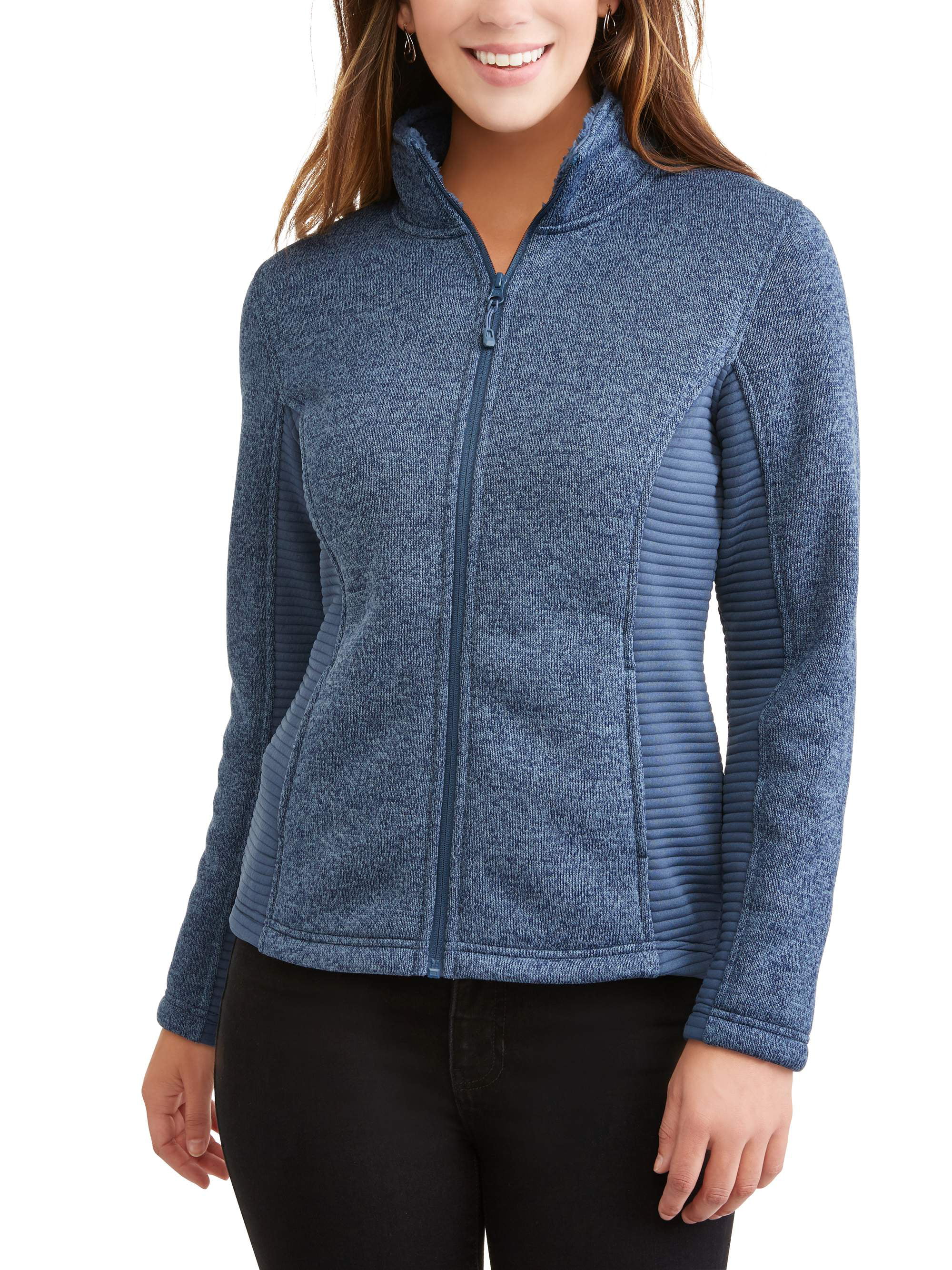Women's Sweater Fleece Jacket - Walmart.com