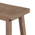 thumbnail image 3 of 33 Inch Saddle Seat Bench with Angled Frame- Sandblasted Brown Acacia Wood, 3 of 11