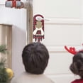 thumbnail image 3 of Juego de 6 colgantes para manijas de puerta: Papá Noel, muñeco de nieve y reno (rojo y negro), 3 of 5