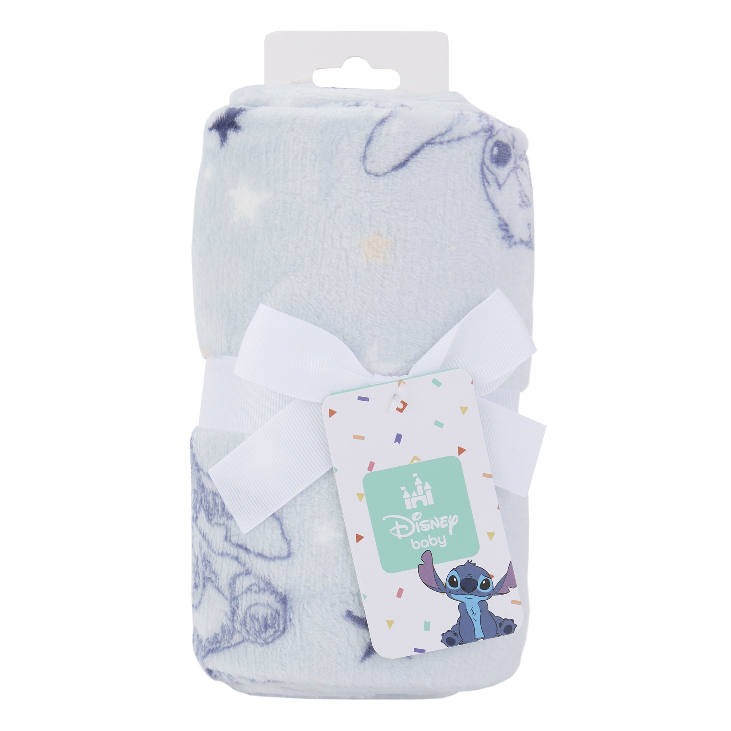 Stitch Allover Print Baby Blanket, Unisex, Blue